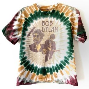 Bob Dylan Tie Dyed Band Tee Concert T-Shirt Small